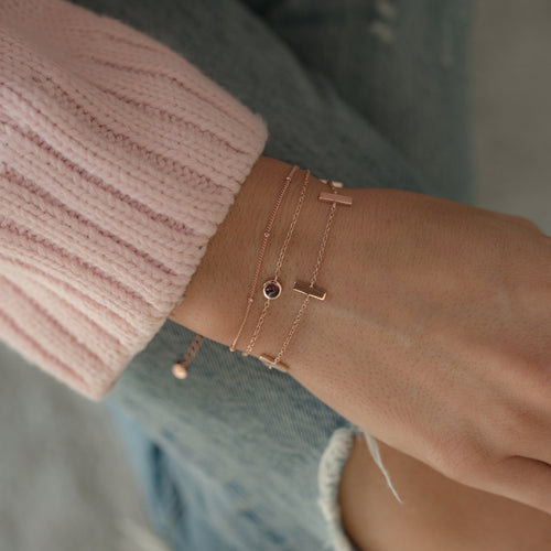 Armband Granat roségold