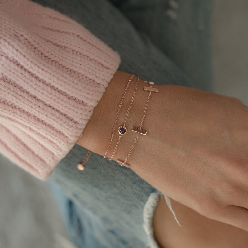 Armband Granat roségold