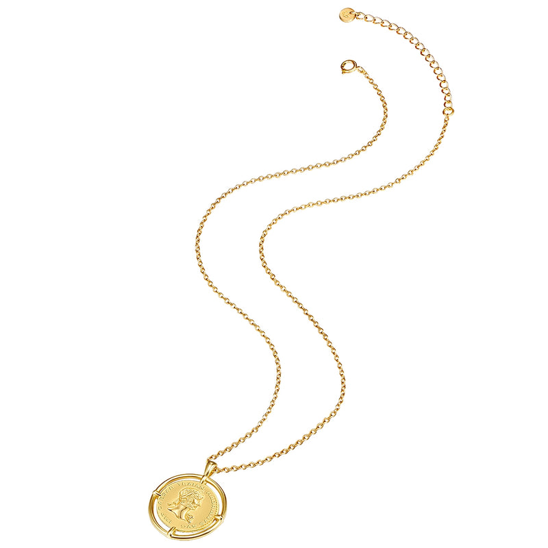 Halskette Münze gold