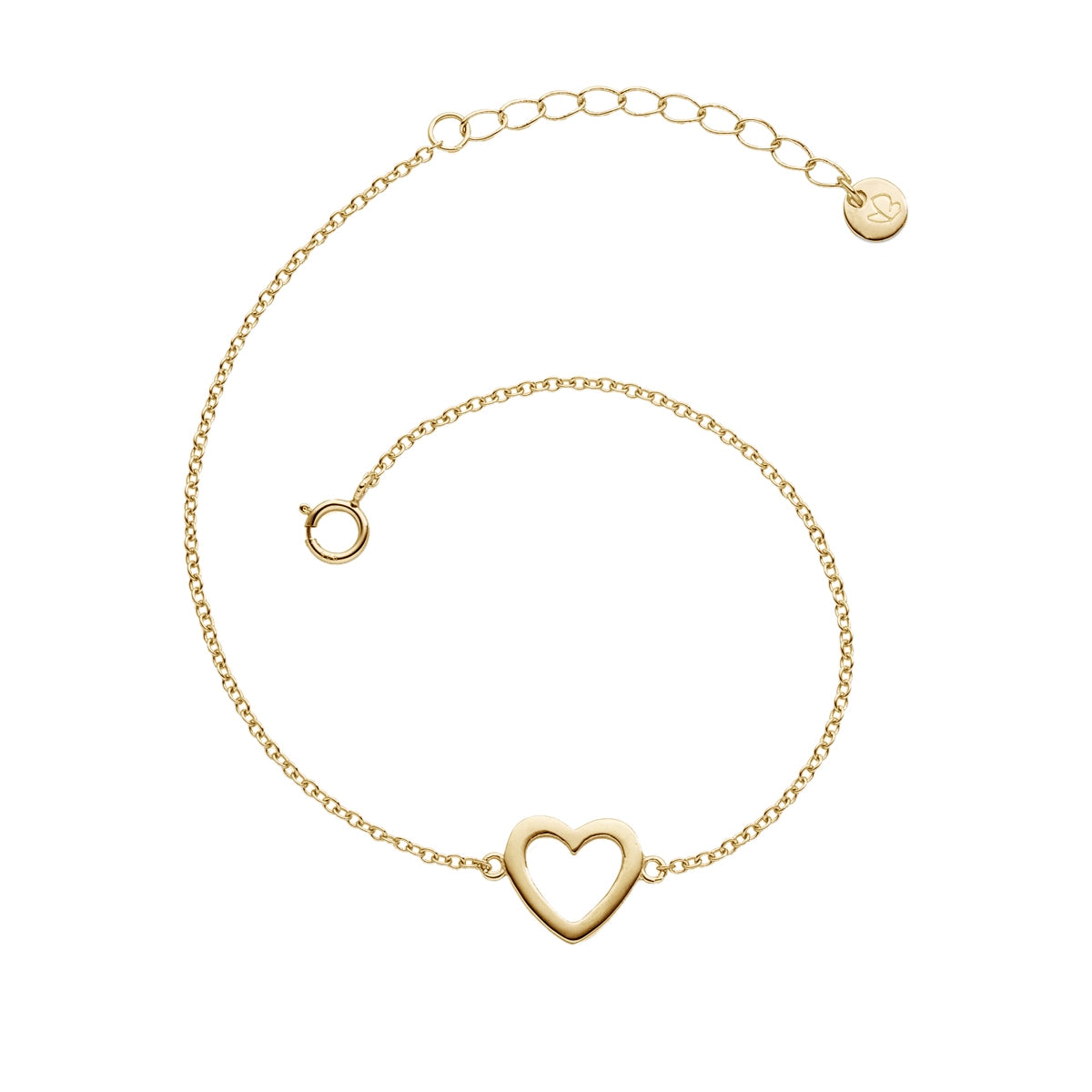Armband gold offenes Herz