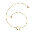Armband gold offenes Herz