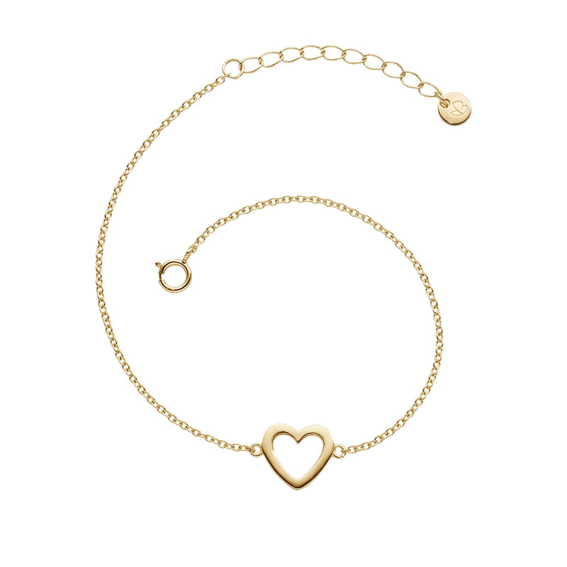 Armband gold offenes Herz