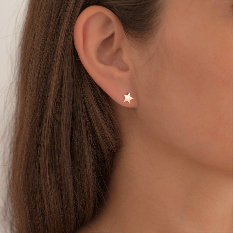 Ohrstecker roségold Stern