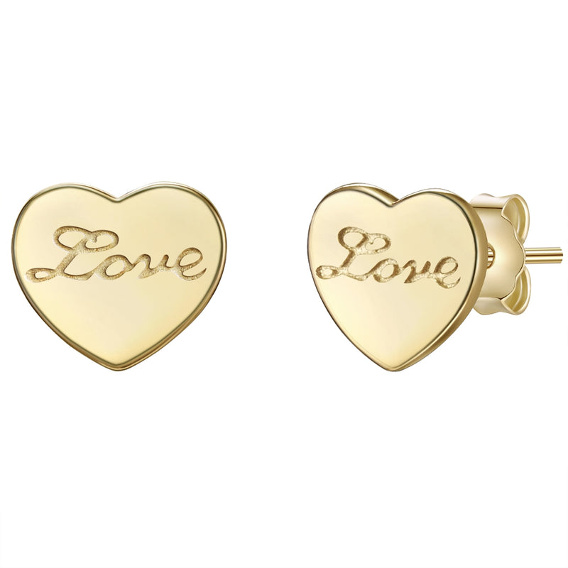 Ohrstecker LOVE gelbgold