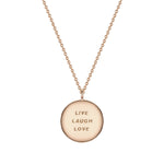 Kette LIVE LAUGH LOVE roségold