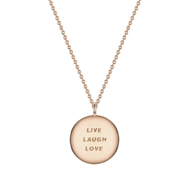 Kette LIVE LAUGH LOVE roségold
