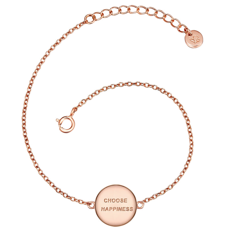 Armband Choose happiness roségold