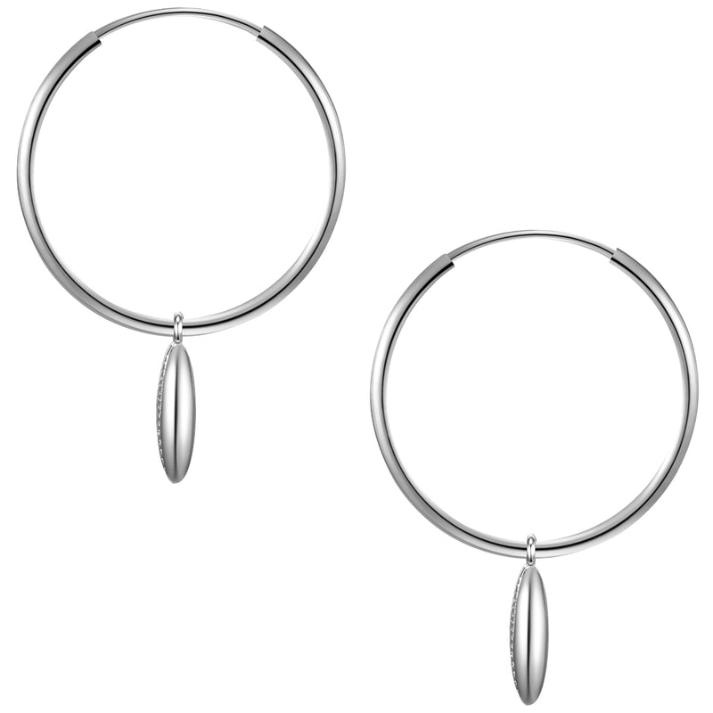 Creolen mit Anhänger Muscheln silber