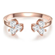 Silberring roségold Zirkonia