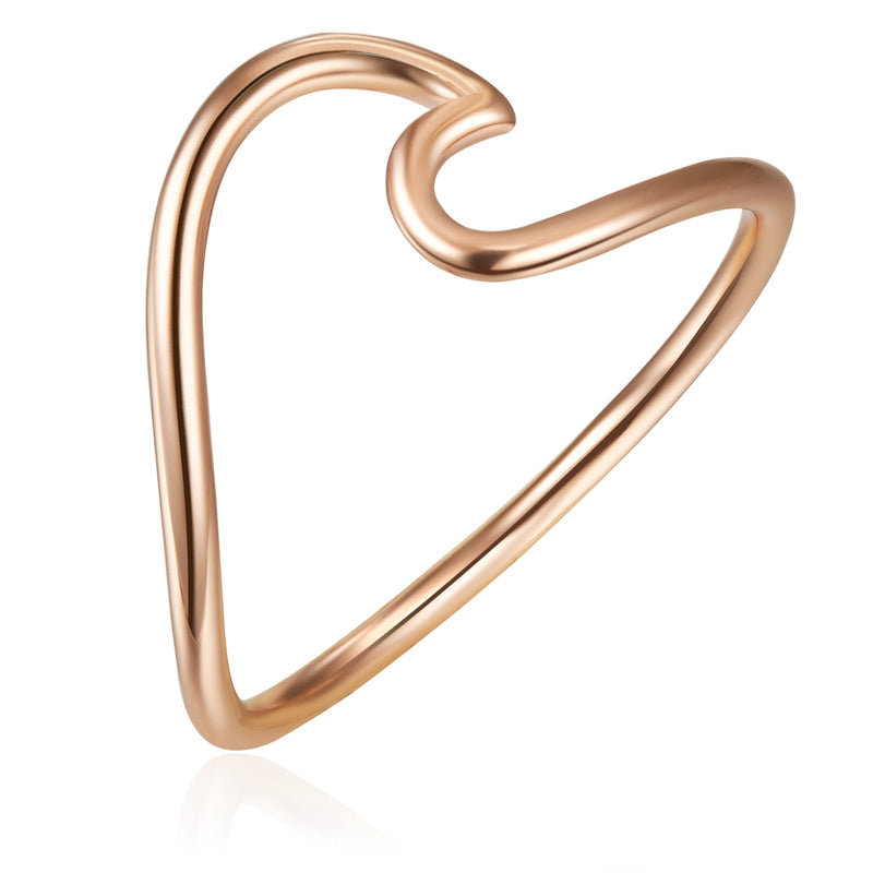 Wellen Ring roségold