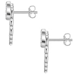 Ohrstecker silber Zirkonia Lotusblume