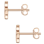 Ohrstecker roségold Alpaka