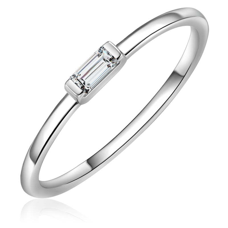 Solitärring silber