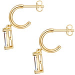Creolen mit Zirkonia gelbgold