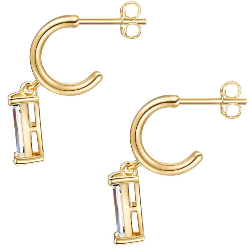 Creolen mit Zirkonia gelbgold