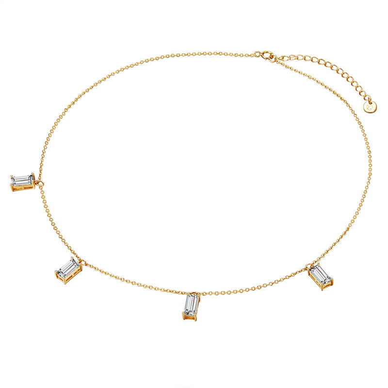 Kette mit Zirkonia gelbgold