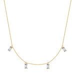 Kette mit Zirkonia gelbgold
