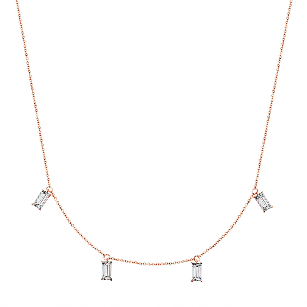 Halskette roségold Zirkonia