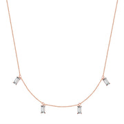 Halskette roségold Zirkonia