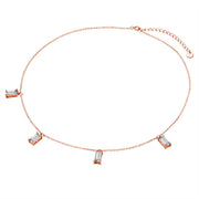 Halskette roségold Zirkonia