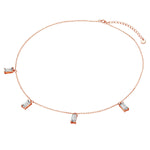 Halskette roségold Zirkonia