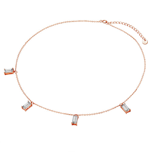 Halskette roségold Zirkonia