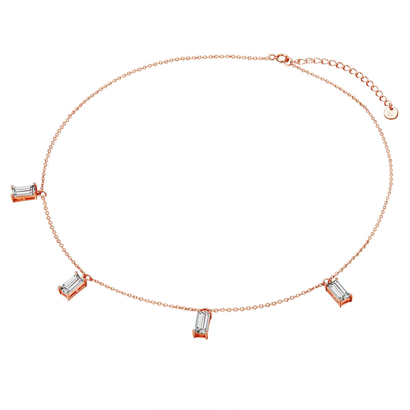 Halskette roségold Zirkonia