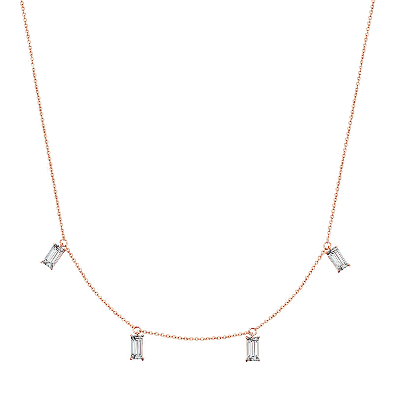 Halskette roségold Zirkonia