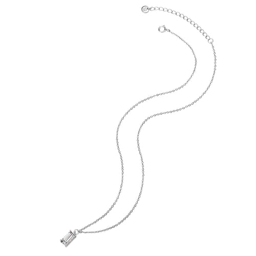 Hals Kette mit Zirkonia silber