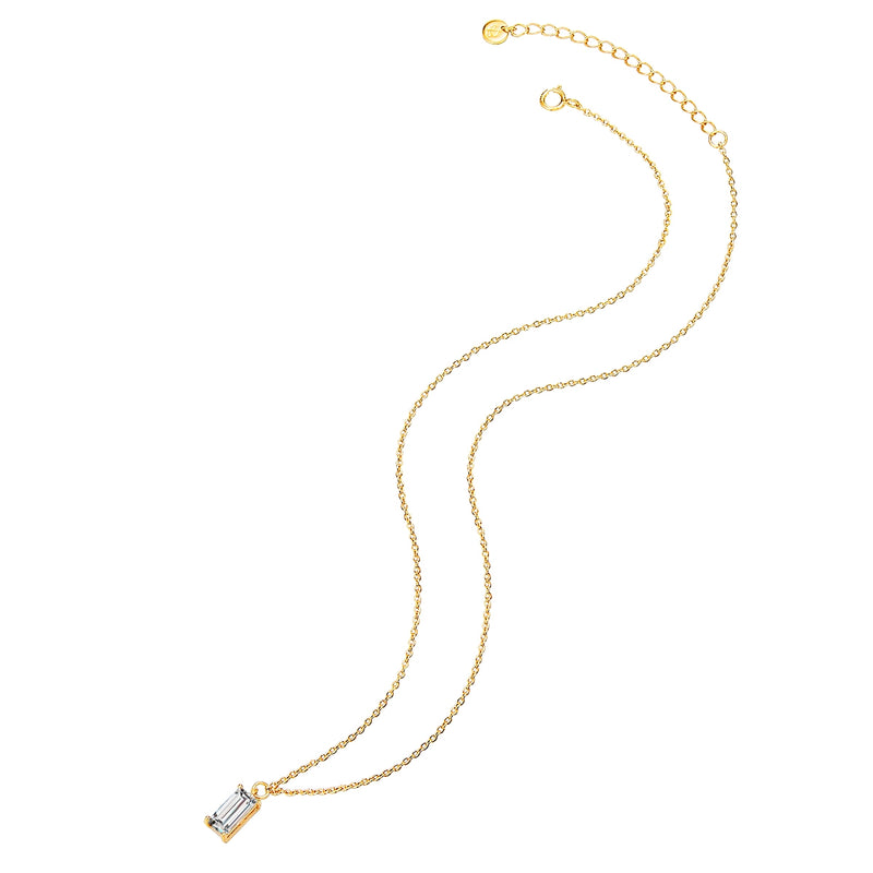 Hals Kette mit Zirkonia gold