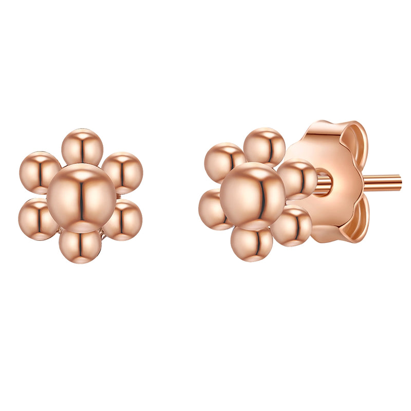 Ohrstecker roségold Blume