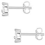 Ohrstecker silber Blume Zirkonia