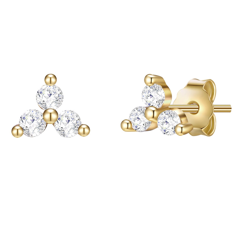 Ohrstecker gold Blume