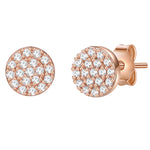 Ohrstecker roségold Kreis mit Zirkonia
