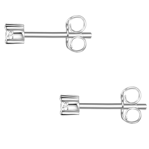 Ohrstecker silber Zirkonia klein