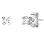 Ohrstecker silber Zirkonia klein