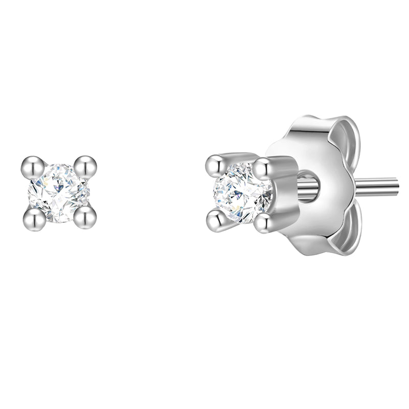 Ohrstecker silber Zirkonia klein
