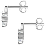 Ohrstecker silber Kreis Zirkonia