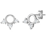 Ohrstecker silber Kreis Zirkonia