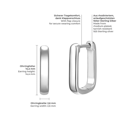 Creolen Silber Geo