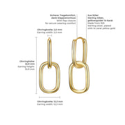 Goldene Creolen mit Einhänger