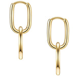 Goldene Creolen mit Einhänger