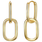 Goldene Creolen mit Einhänger