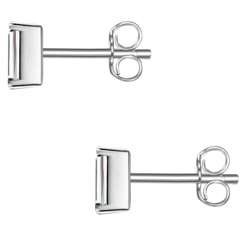 Ohrstecker silber Zirkonia baguette