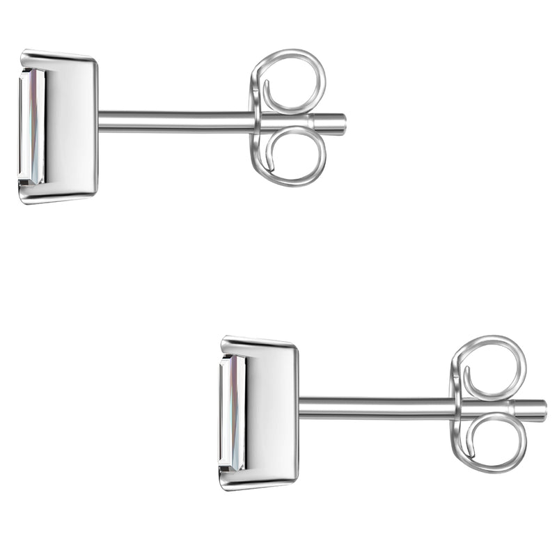 Ohrstecker STÄBCHEN mit Zirkonia silber