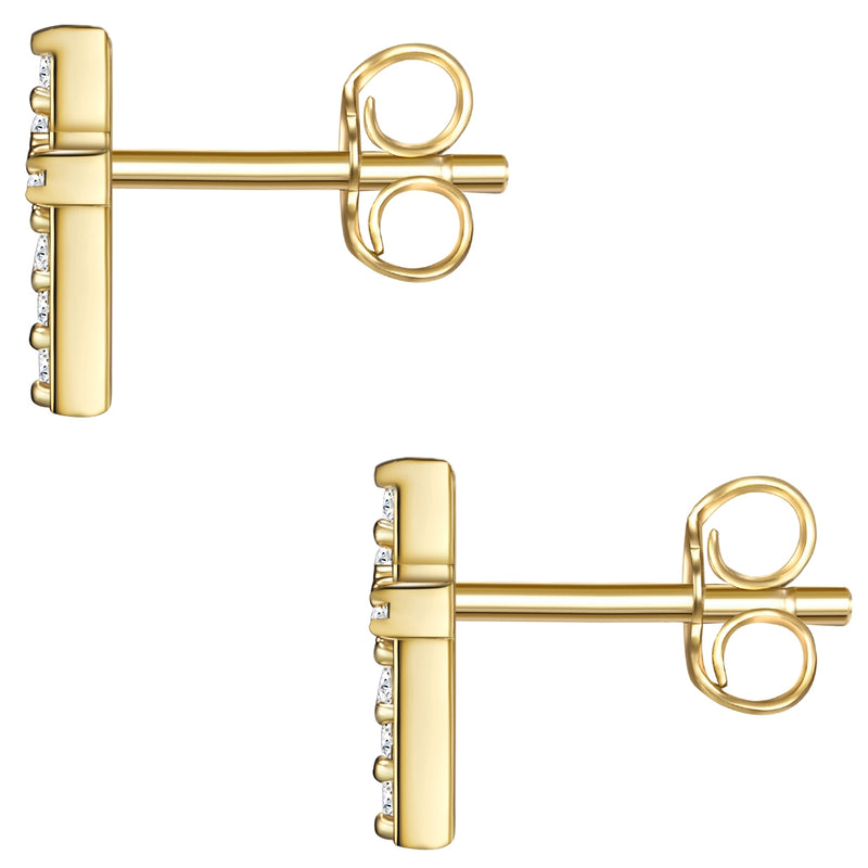 Ohrstecker gold Kreuz