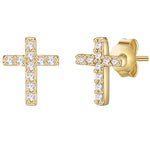 Ohrstecker gold Kreuz