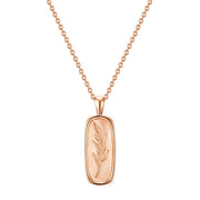 Kette mit Anhänger Gras roségold