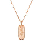 Kette mit Anhänger Gras roségold
