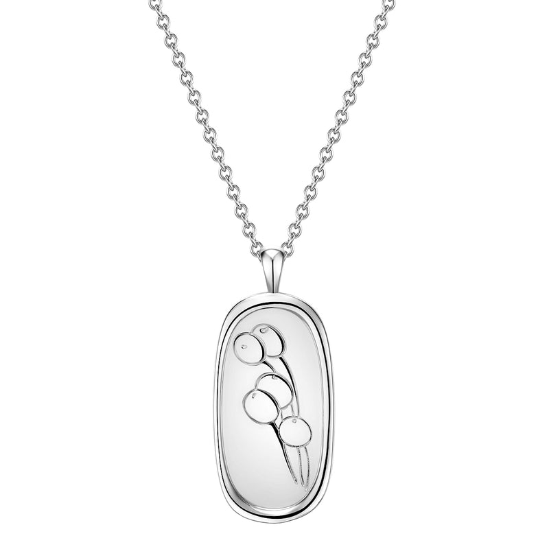 Halskette Damen Blume silber